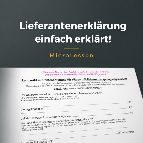 Lieferantenerklärung